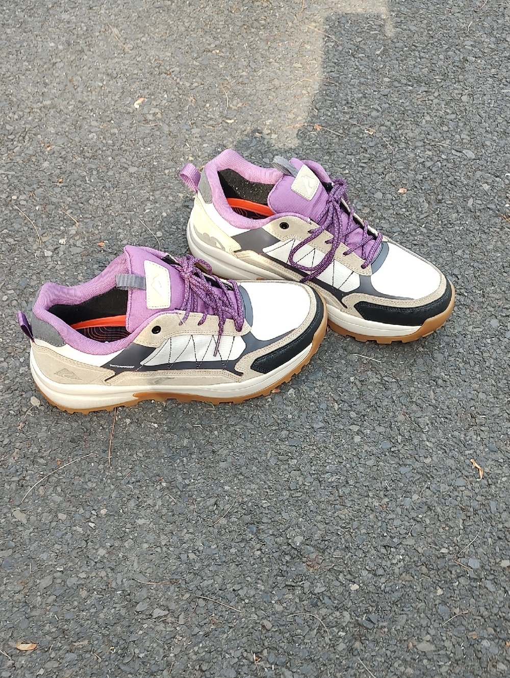 Ozark Trail Women's Waterproof Beige Gray Purple Low Hiking Shoes Size 11